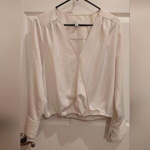 a new day Cream V-Neck Blouse